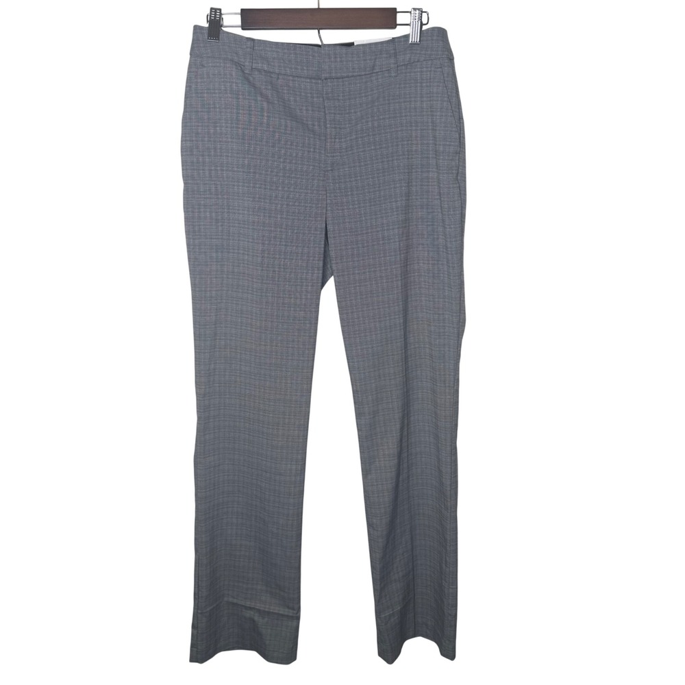 Nine West Barely Bootcut Mid Rise Pants Women's Size 10‎ Gray Plaid Stretch